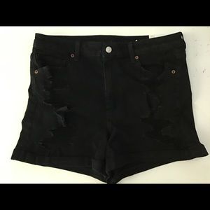 American Eagle Black Demin Shorts size 14